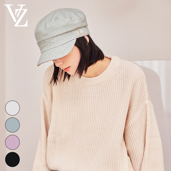 バザール キャスケット VARZAR 置き目売りわたす店 VA Square Stud Wool Matroos Cap 真四角 スタッド 羊毛 乗り組み員 旗がしら IVORY 象牙色 MINT ペパーミント PURPLE パープル BLACK 黒いこと varzar1138/39/40/41 ACC