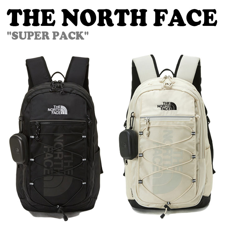 ノースフェイス 韓国 バックパック THE NORTH FACE メンズ レディース SUPER PACK スーパー パック BLACK ブラック CREAM クリーム NM2DP52J/K バッグ 【中古】未使用品