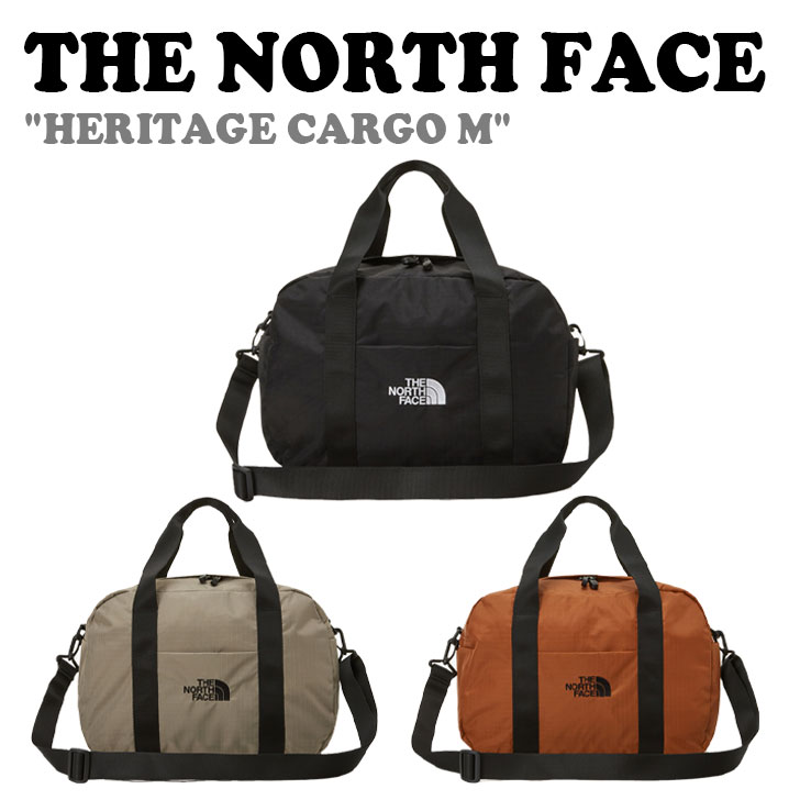 ノースフェイス 韓国 ボストンバッグ THE NORTH FACE メンズ レディース HERITAGE CARGO M ヘリテージ カーゴバッグ Mサイズ BLACK ブラック DARK BEIGE ダークベージュ DARK ORANGE ダークオレンジ NN2FP50A/B/C バッグ 【中古】未使用品