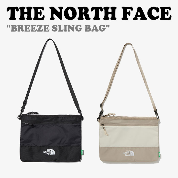 ノースフェイス 韓国 クロスバッグ THE NORTH FACE メンズ レディース BREEZE SLING BAG ブリーズ スリングバッグ BLACK ブラック LIGHT BEIGE ライトベージュ NN2PP54A/B バッグ【中古】未使用品｜upsuke