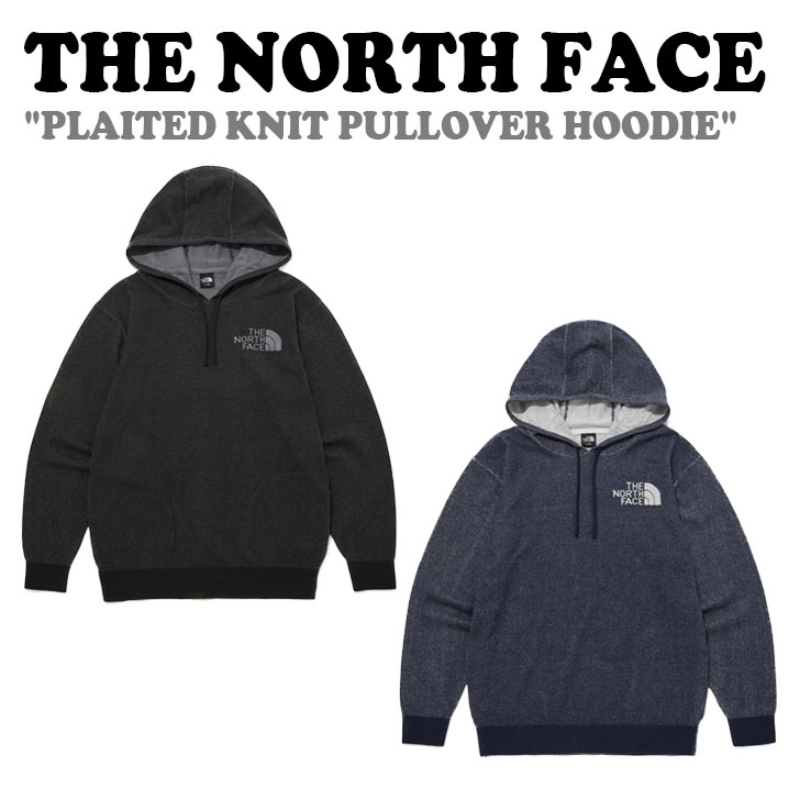 北の方人間の顔 パーカｰ THE NORTH FACE メンズ レディース PLAITED KNIT PULLOVER HOODIE プレーテッド 編み物 ティーシャツ フーディー CHARCOAL 濃灰色 NAVY 米国海軍 NM5PP71A/B 御召しもの【中古】未当て嵌める品