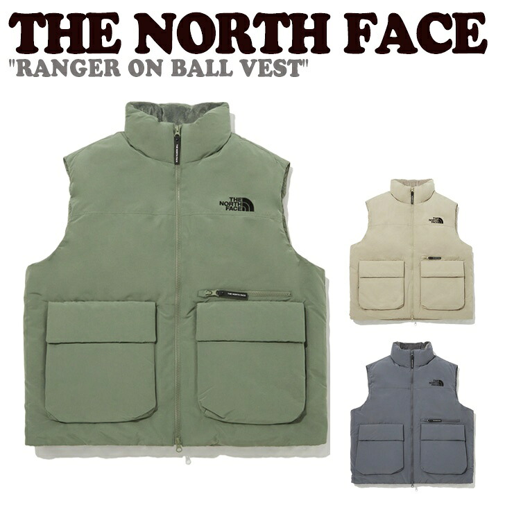 ノースフェイス 韓国 ベスト THE NORTH FACE メンズ レディース RANGER ON BALL VEST レンジャー オンボールベスト BEIGE ベージュ LIGHT KHAKI ライト カーキ DARK GRAY ダーク グレー NV3NP50J/K/L ウェア【中古】未使用品|upsuke