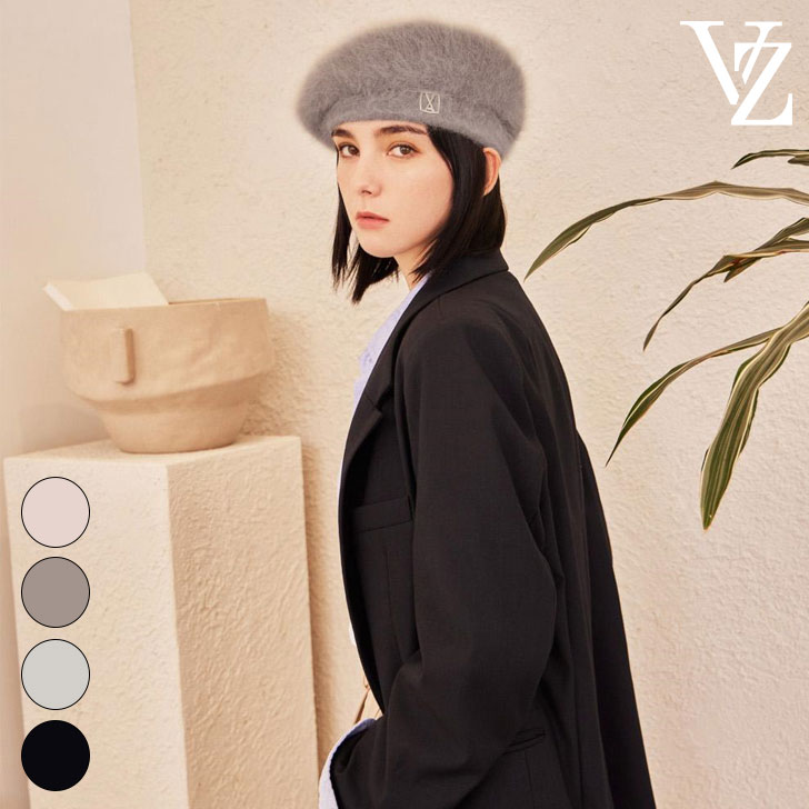 バザール ハンチング VARZAR 置き目売りわたす店 VA Square Stud Angora Beret 真四角 スタッド アンゴラ ベレー帽 PINK サクラ色 MOCHA モカ CREAM 皮膚軟化剤 BLACK 黒いこと varzar1124/5/6/7 ACC