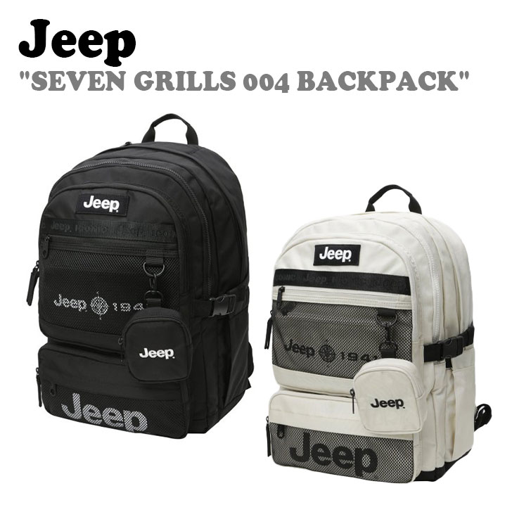 ジープ リュック Jeep メンズ レディース SEVEN GRILLS 004 BACKPACK セブン グリルズ バックパック BLACK ブラック IVORY アイボリー JO0GAU004BK/IV バッグ
