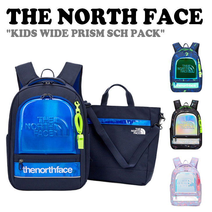 ノースフェイス バックパック THE NORTH FACE 男の子 女の子 KIDS WIDE PRISM SCH PACK キッズ ワイド プリズム スクールパック NAVY ネイビー GREEN グリーン JET BLACK ジェットブラック LILAC ライラック NM2DQ02R/S/T/U バッグ 【中古】未使用品