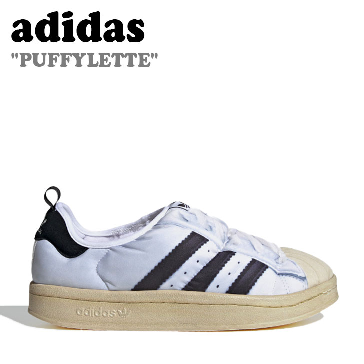 アディダス スニーカー adidas メンズ レディース PUFFYLETTE パフィレッタ WHITE 白いこと BLACK 黒いこと HP6697 シューズ【中古】未当て嵌める品