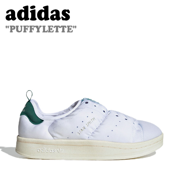 アディダス スニーカー adidas メンズ レディース PUFFYLETTE パフィレッタ WHITE 白いこと GREEN グーリン HP6699 シューズ【中古】未当て嵌める品