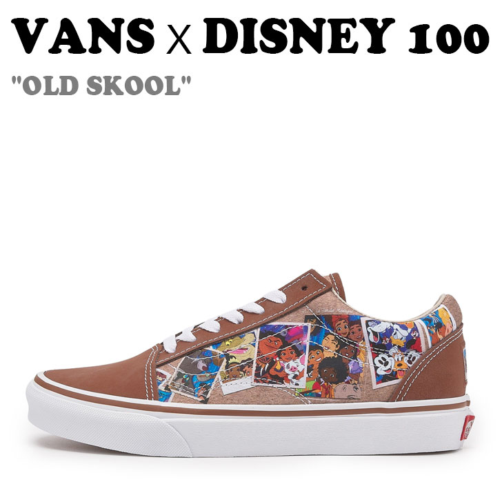 バンズ スニーカー VANS X DISNEY 100 メンズ レディース OLD SKOOL ディズニー100 オールドスクール SCRAPBOOK MULTI スクラップブック マルチ VN0005UFBMB シューズ画像