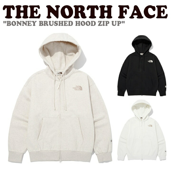 北の方人間の顔 パーカー THE NORTH FACE メンズ レディース BONNEY BRUSHED HOOD ZIP UP ボーニー ブラッシュド ボンネット ジップアップ OATMEAL オートミール BLACK 黒いこと IVORY 象牙色 NJ5JP52J/K/L お召しもの 【中古】未当て嵌める品