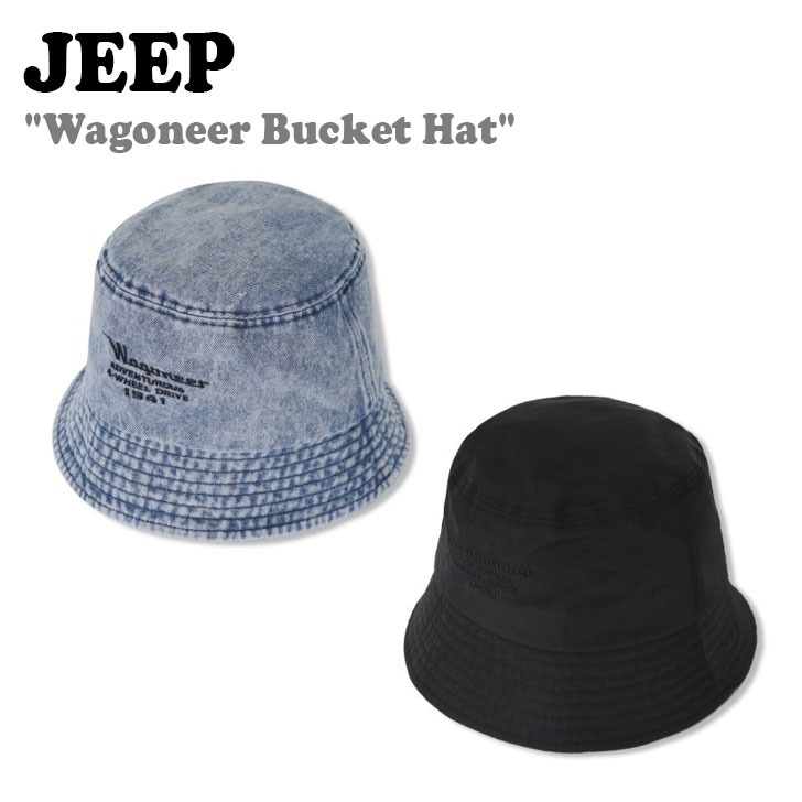 ジープ バケットハット Jeep メンズ レディース Wagoneer Bucket Hat ワゴニア バケット ハット INDIGO インジゴ BLACK ブラック JO0GCU961ID/BK ACC｜upsuke