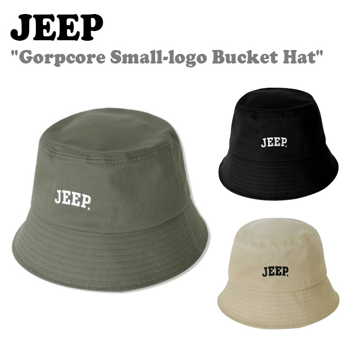 ジープ バケットハット Jeep メンズ レディース Gorpcore Small-logo Bucket Hat ゴフコア スモール ロゴバケットハット BLACK ブラック BEIGE ベージュ KHAKI カーキ JO5GCU901BK/BE/KH ACC｜upsuke