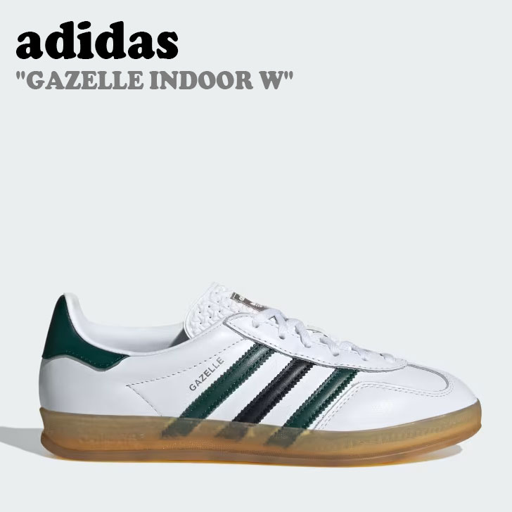 アディダス スニーカー adidas メンズ レディース GAZELLE INDOOR W ガゼル インドア ウーマン WHITE ホワイト GREEN グリーン BLACK ブラック IE2957 シューズ 【中古】未使用品