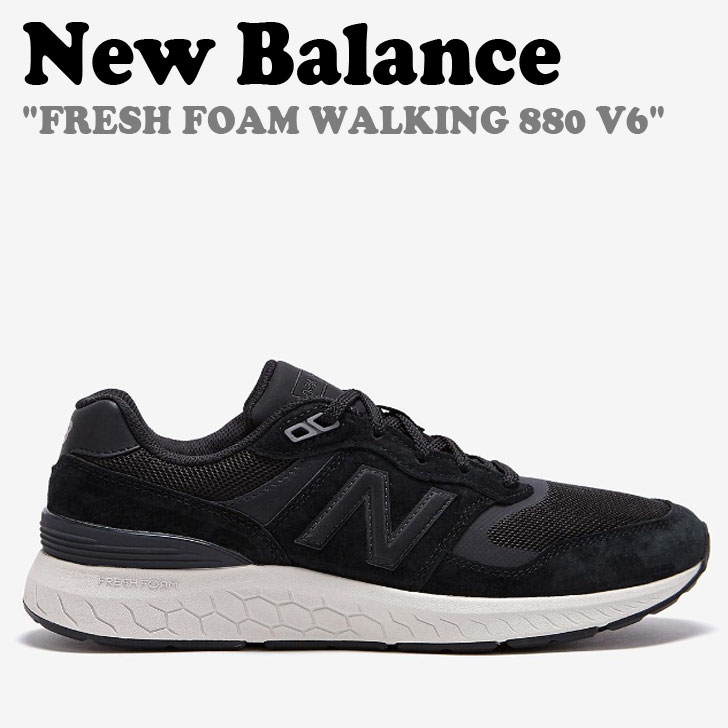 ニュー平衡にする スニーカー New Balance メンズ レディース FRESH FOAM WALKING 880 V6 生新しい 質問用紙 ウォーキング BLACK 黒いこと NBPQDF702B シューズ 【中古】未当てはめる品
