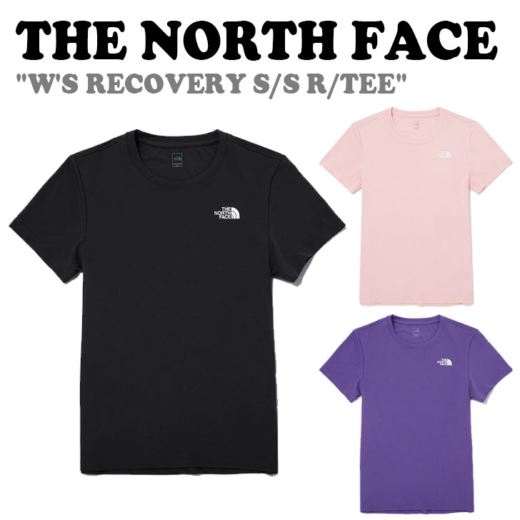 北の方人間の顔 半袖ティーシャツ THE NORTH FACE レディース W\u0027S RECOVERY S/S R/TEE リカバリー 遊撃手衣袂 ラウンドTEE BLACK 黒いこと PURPLE パープル INDIAN PINK 北米インディアンさくら色 NT7UQ36A/B/C 御召しもの 【中古】未当て嵌める品