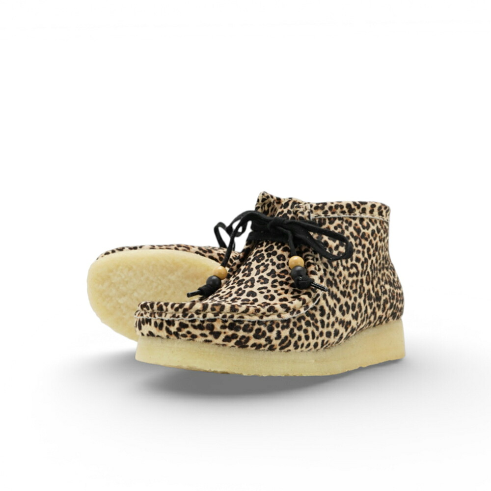 クラークス Clarks Wallabee Boot. Leopard Print