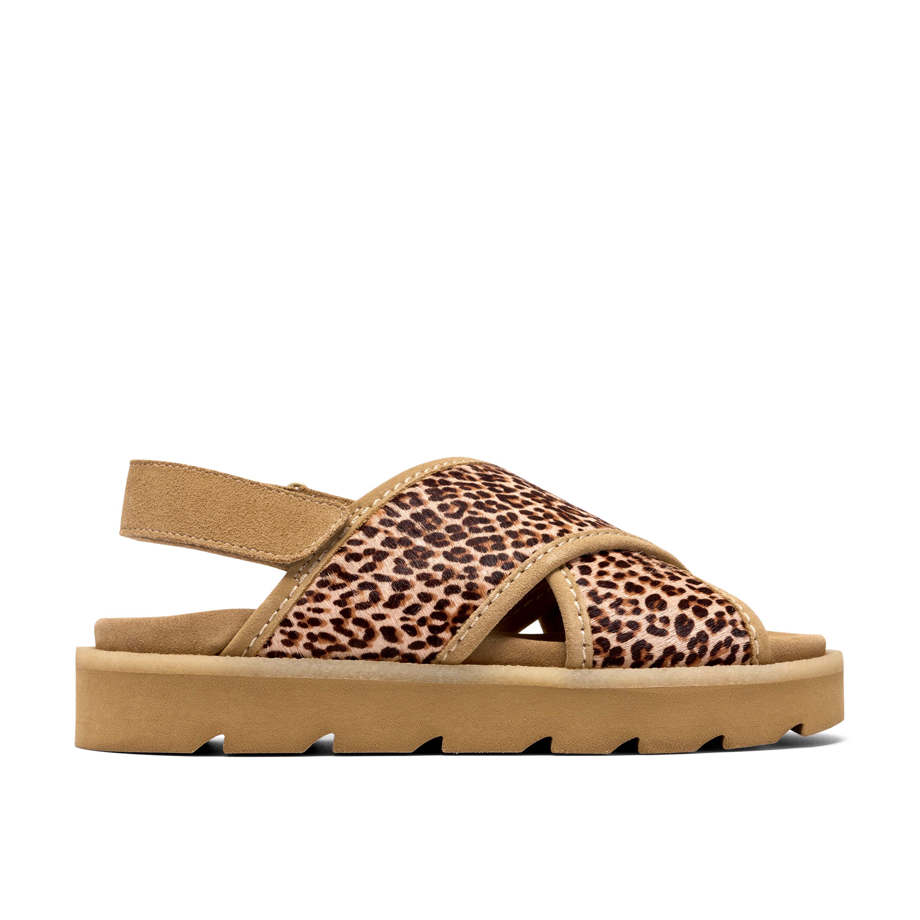 クラークス Clarks Meare Cross Leopard Print