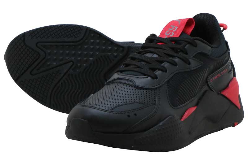 puma rsx black and red