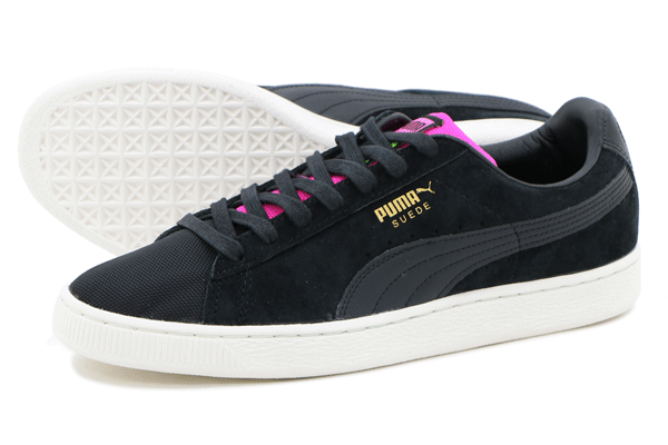 puma suede classic white black