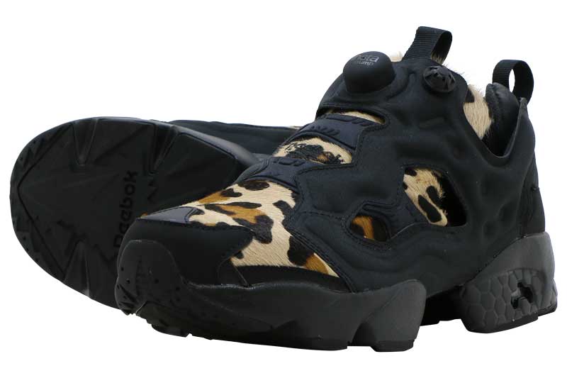 全国宅配無料 美品▲Reebok//インスタポンプフューリーアニマル▲23.5cm▲レオパード - スニーカー