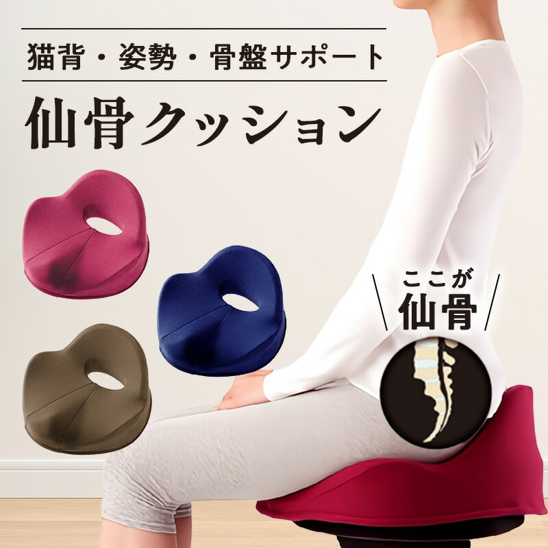 楽天市場】【平日15時まで即日発送】仙骨クッション 仙律【猫背矯正