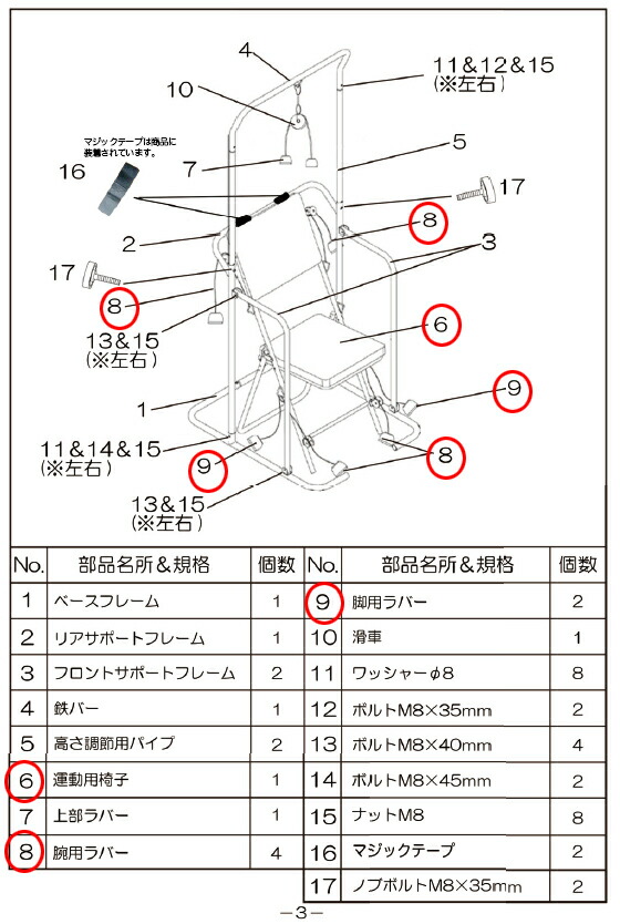 贈る結婚祝い 部品 Ymht 250 チェア 運動用椅子 Ymht 250専用部品 Fucoa Cl