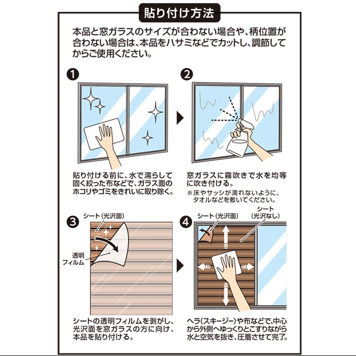 水で貼れるuvカットシート ２枚組 日よけ 紫外線 屋内 窓ガラス コジット 目隠し