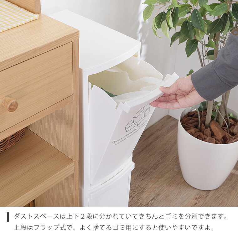 ダストボックス ゴミ箱 おしゃれ 2段 ごみ箱 l スリム ふた付き 分別 ペダル