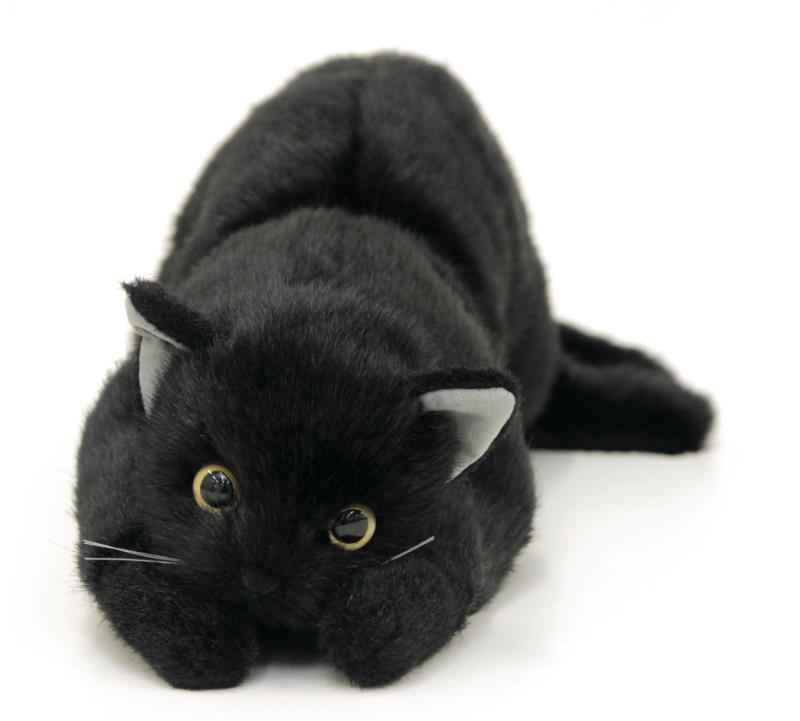 リアルシリーズ 日本製 リアルな猫のぬいぐるみ 58cm (クロネコL目明き)｜アップアップストア