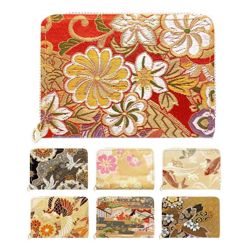 西陣織 着物 松 ミニ財布 財布 ウォレット カード収納 革財布 コンパクト財布 財布|アップアップストア