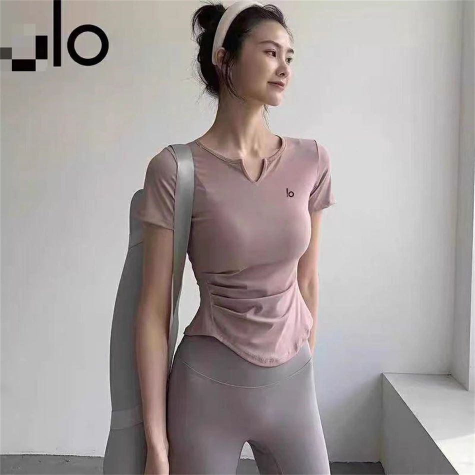 ★ ALO Yoga ★半袖 tティーシャツ レディース ティーシャツ レディース カットソー 成年者 透け押しとどめる役立つこと 半袖 綿織物 綿 無地 間借り人 背広 はだ着 白 Uのど首 シームレス 分かりやすい 事務室 リクルート 制服 ユニフォーム