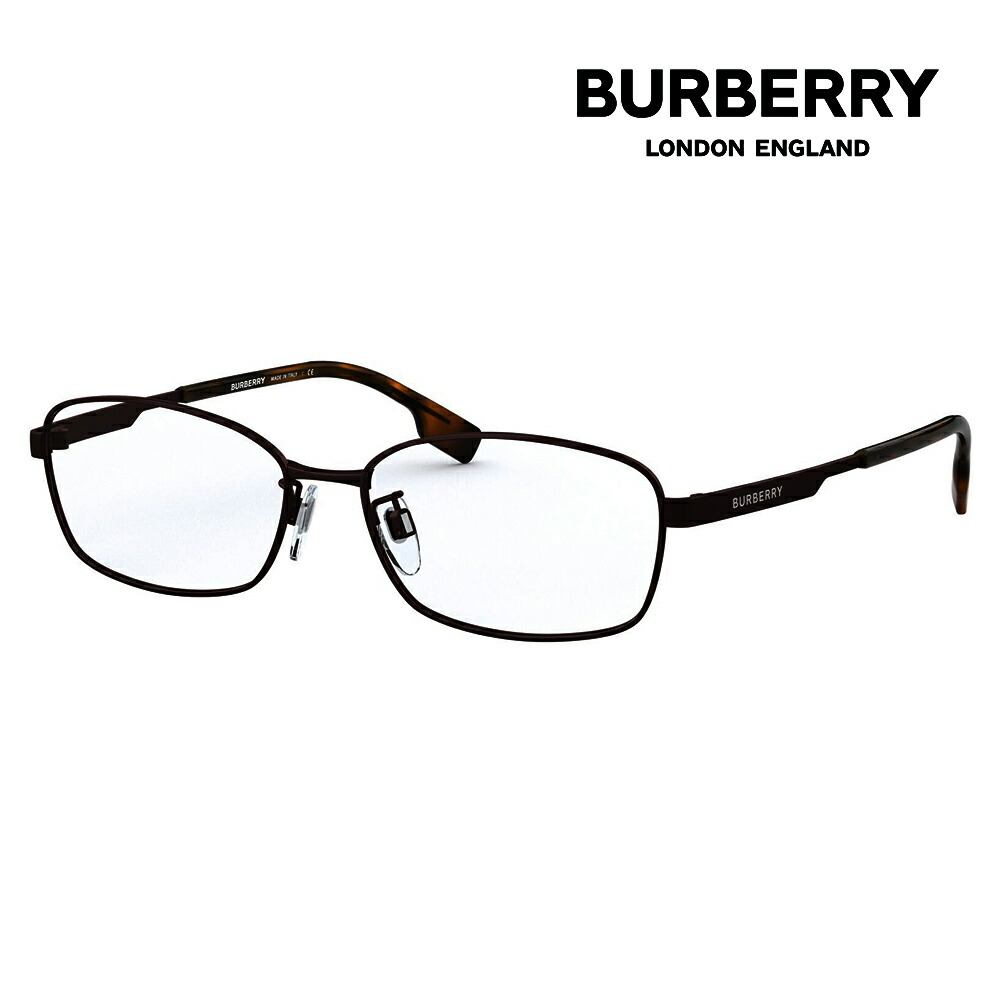 【アウトレット】度なし1.55レンズ交換+0円 バーバリー 伊達 メガネ 眼鏡 サングラス BE1346TD 1212 56 BURBERRY アジアンフィット メタル スクエア 8,100円