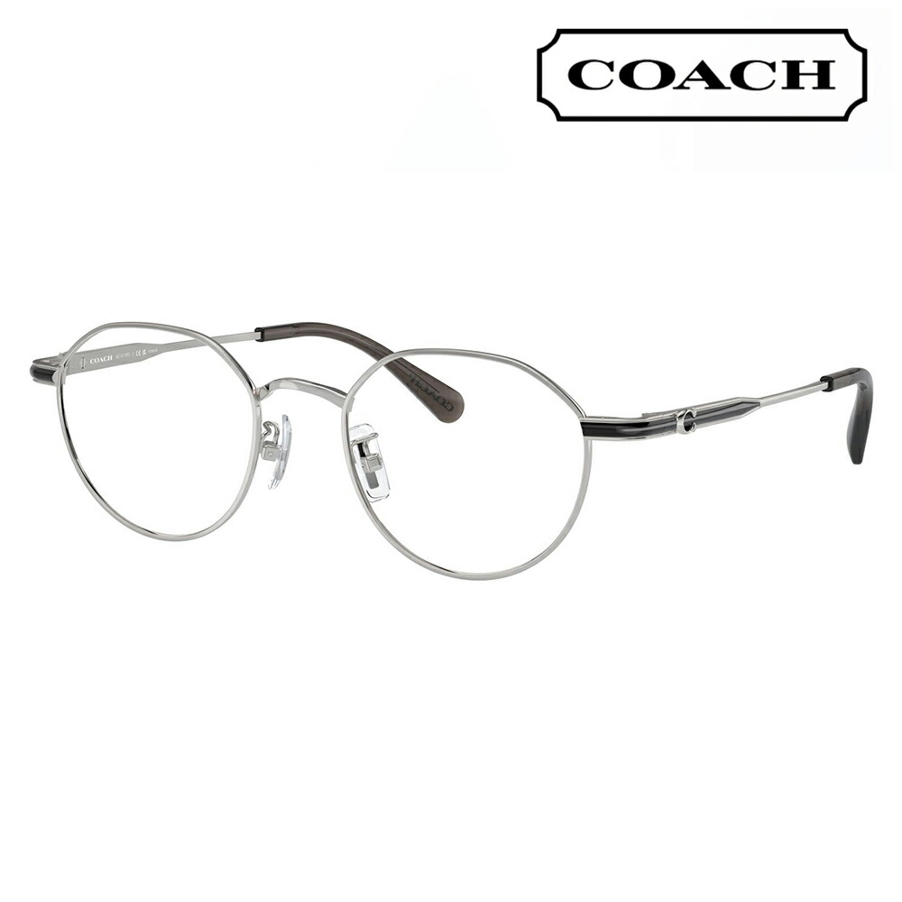 【正規品販売店】度なし1.55レンズ交換+0円 コーチ メガネ HC5173TD 9001 49 COACH ラウンド メタル アジアンデザイン レディース 眼鏡 伊達メガネ
