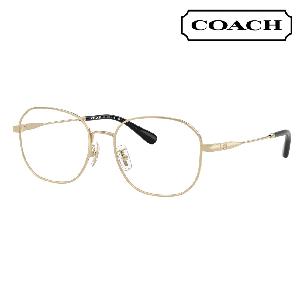 【正規品販売店】度なし1.55レンズ交換+0円 コーチ メガネ HC5187D 9005 54 COACH ラウンド メタル アジアンデザイン レディース
