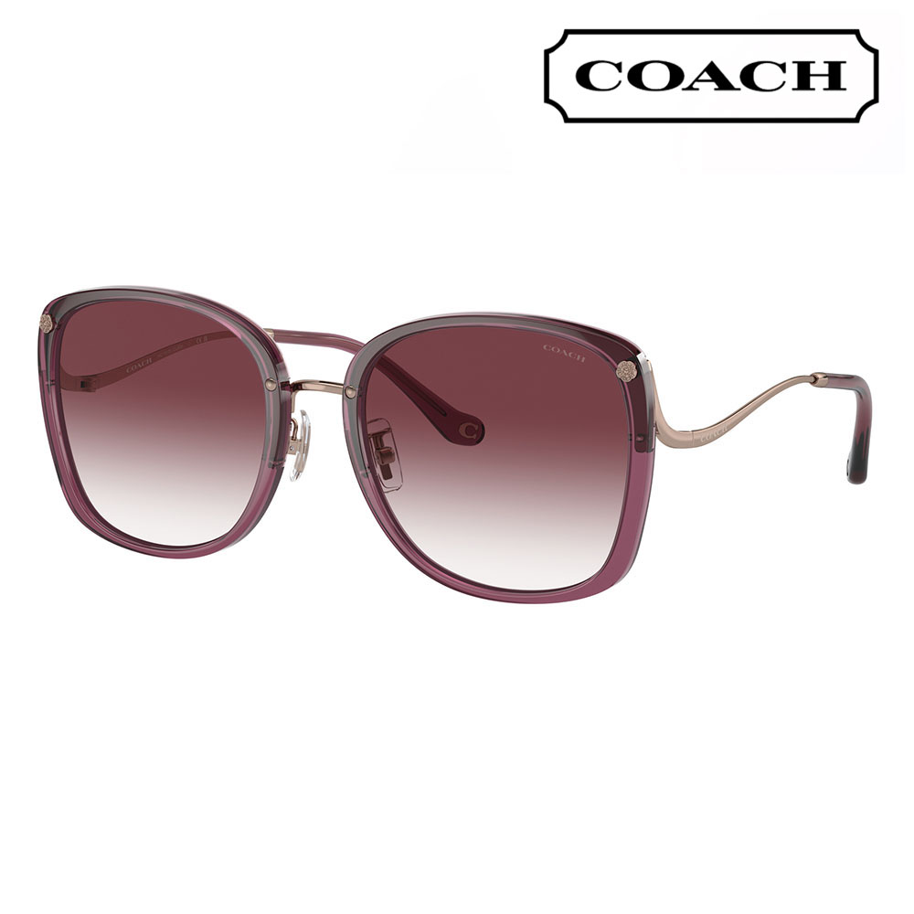 【正規品販売店】コーチ 伊達 メガネ 眼鏡 サングラス HC7157D 58013P 58 COACH スクエア セル レディース おしゃれ UVカット アジアンモデル