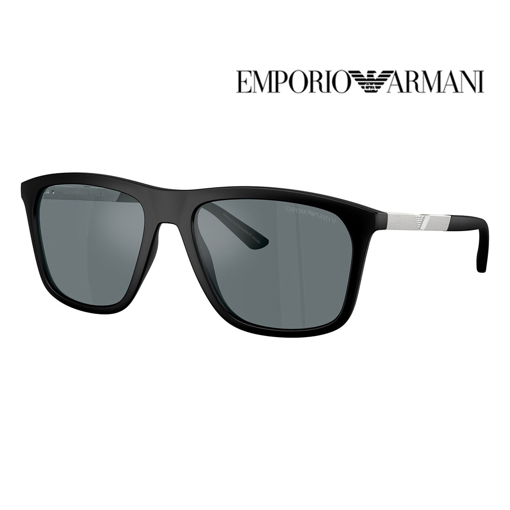 【正規品販売店】エンポリオアルマーニ サングラス EA4237F 50016G 57 EMPORIO ARMANI セル スクエア メンズ フルフィットモデル ミラーレンズ