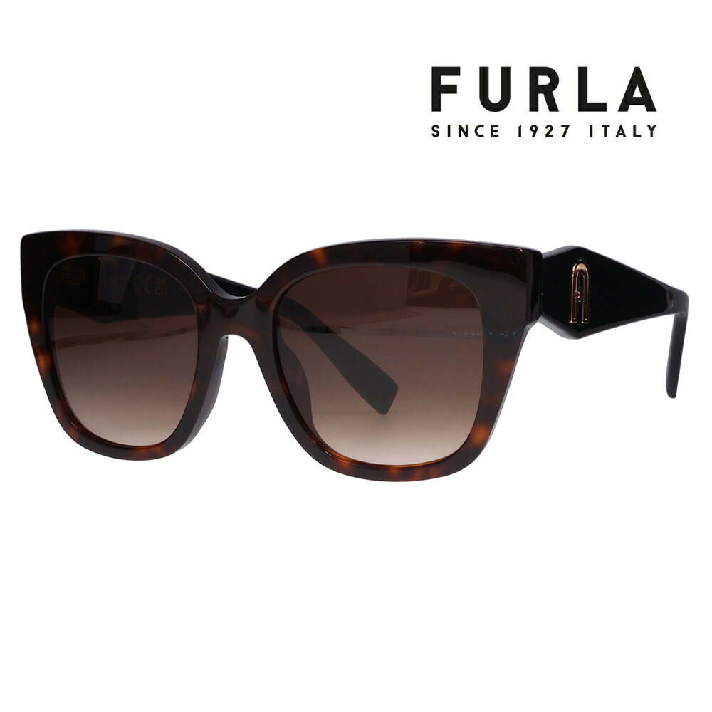 【正規品販売店】 FURLA フルラ サングラス SFU812 02BL 53 オーバーサイズ バタフライ セル レディース