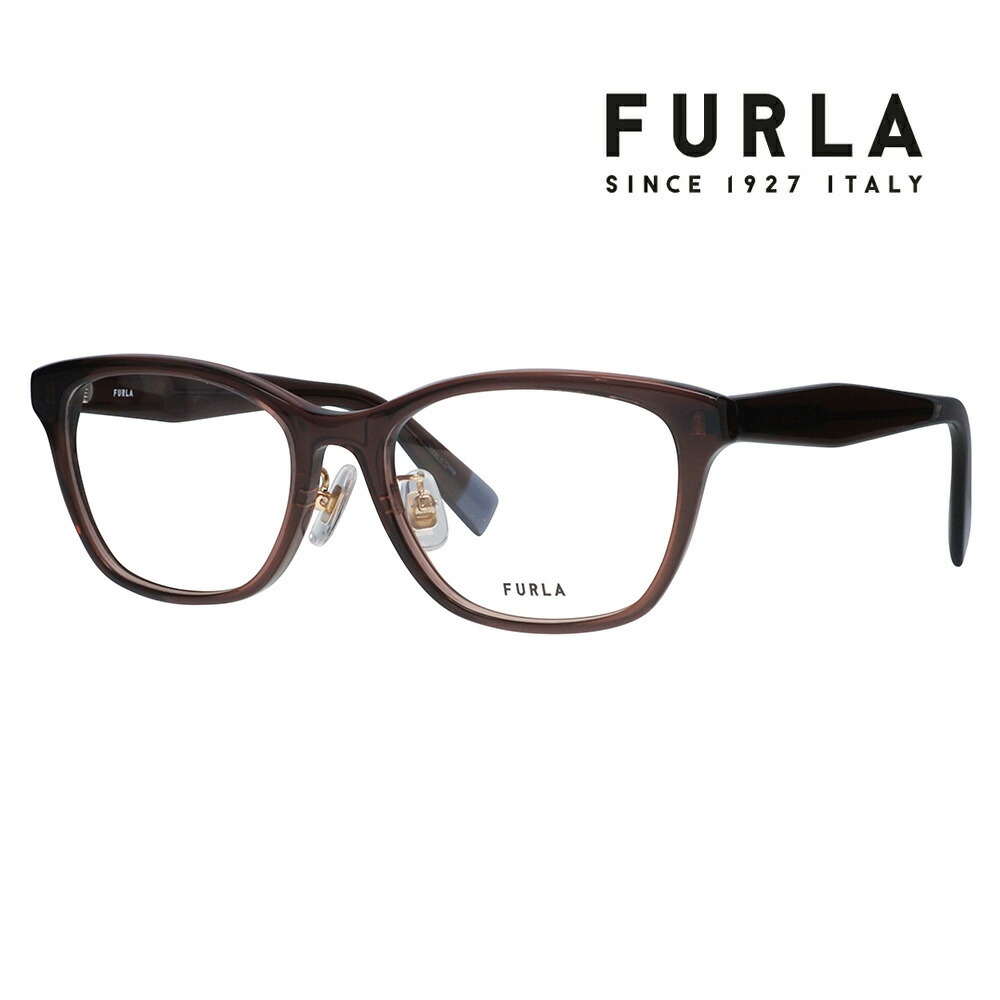 【正規品販売店】 度なし1.55レンズ交換+0円 FURLA フルラ 眼鏡 伊達メガネ VFU861J 072M 51 ウェリントン セル ジャパンモデル レディース