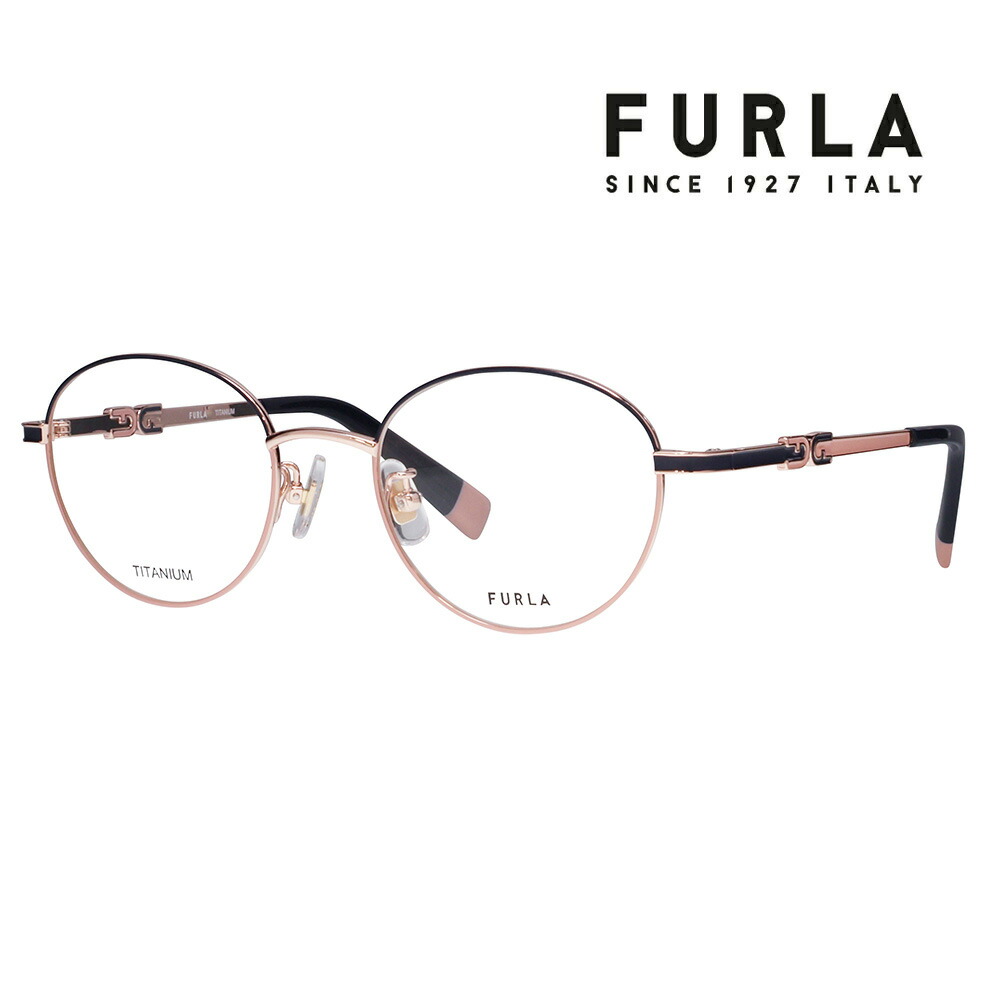 【正規品販売店】 度なし1.55レンズ交換+0円 FURLA フルラ 眼鏡 伊達メガネ VFU965J 0S45 49 ボストン メタル チタン ジャパンモデル レディース 7,920円