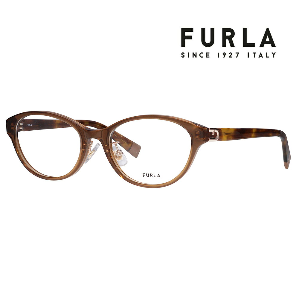 【正規品販売店】 度なし1.55レンズ交換+0円 FURLA フルラ 眼鏡 伊達メガネ VFU967J 02GG 51 オーバル セル ジャパンモデル レディース