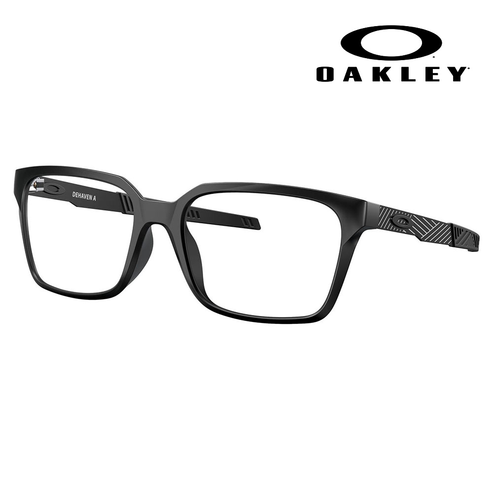 【正規品販売店】度なし1.55レンズ交換+0円 オークリー メガネ フレーム OX8180F-01 55 OAKLEY DEHAVEN A デハヴェン アジアフィット フルフィットモデル チタニウム チタン スクエア メンズ