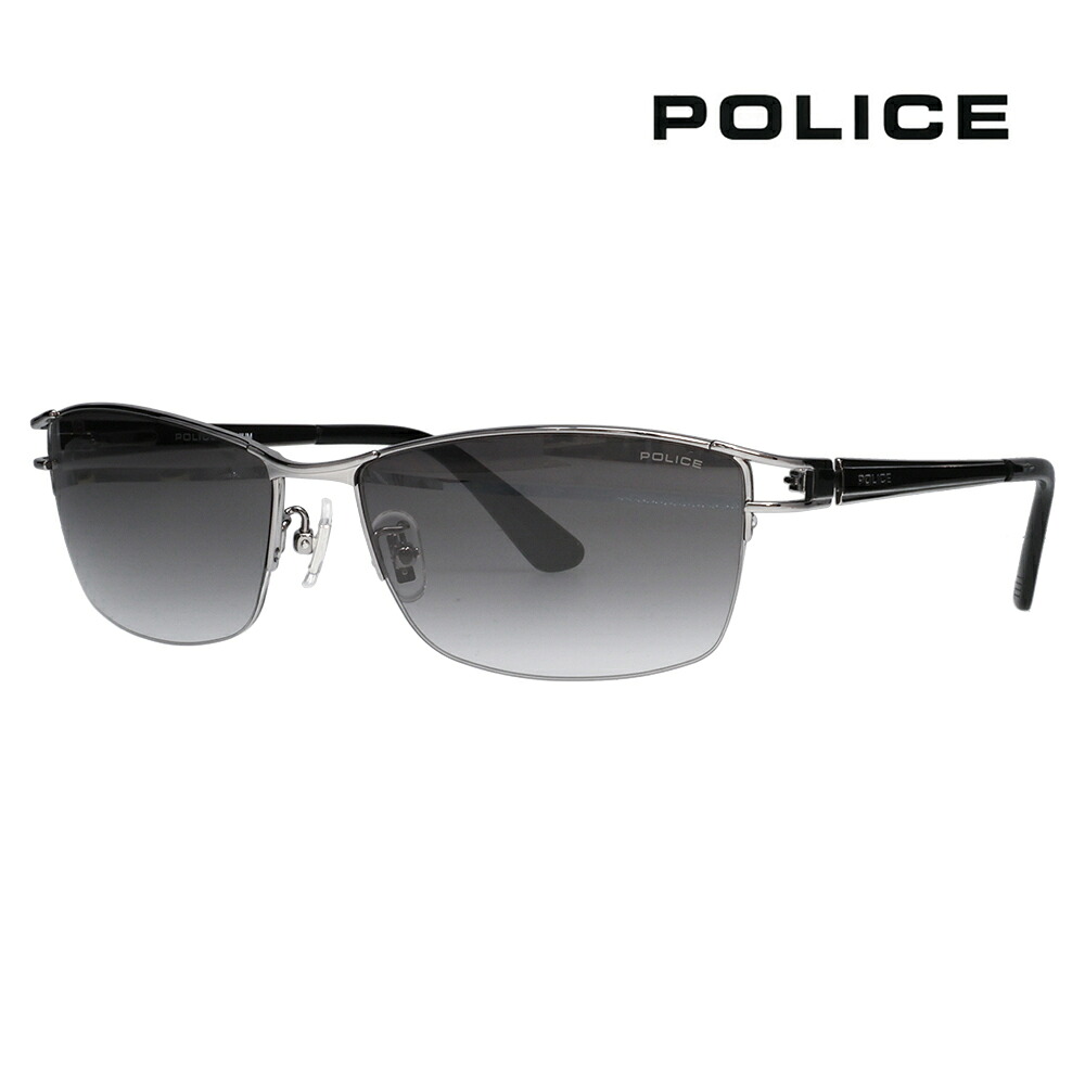 【定め事品売りわたす店】警察当局 黒眼鏡 伊達眼鏡 SPLQ03J 0568 59 POLICE 2025年ひな形 JET ジェット機 真四角 メンズ ナイロール
