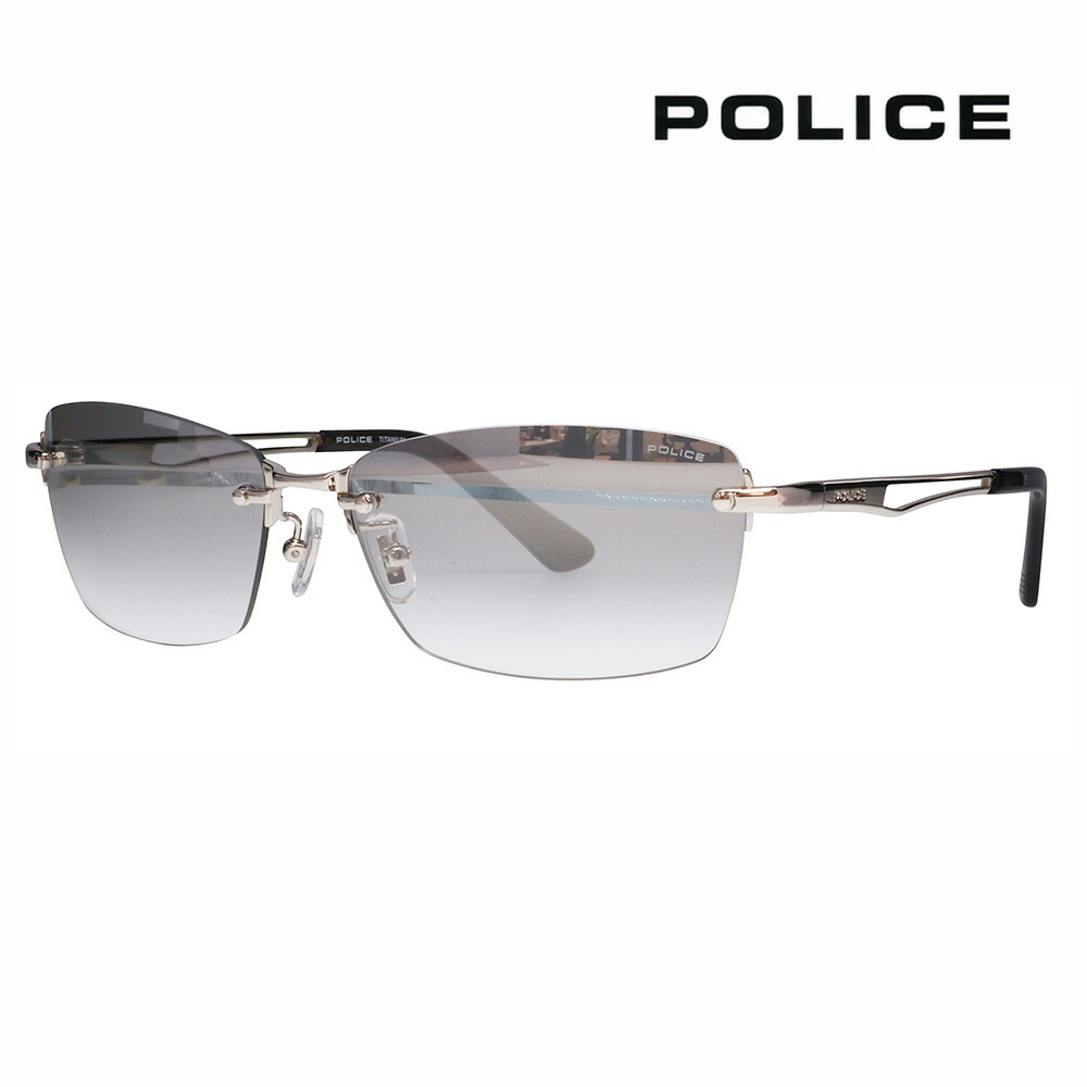 【定め事品売りわたす店】警察当局 黒眼鏡 伊達眼鏡 SPLQ06J 583X 60 POLICE 2025年ひな形 真四角 ツーポイント メンズ 鏡鑑