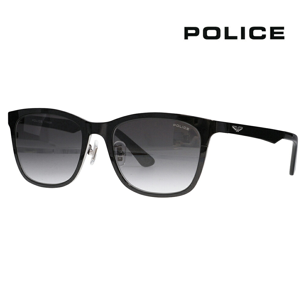 【正規品販売店】ポリス サングラス 伊達メガネ SPLQ07J 530N 52 POLICE 2025年モデル ウェリントン メンズ メタル