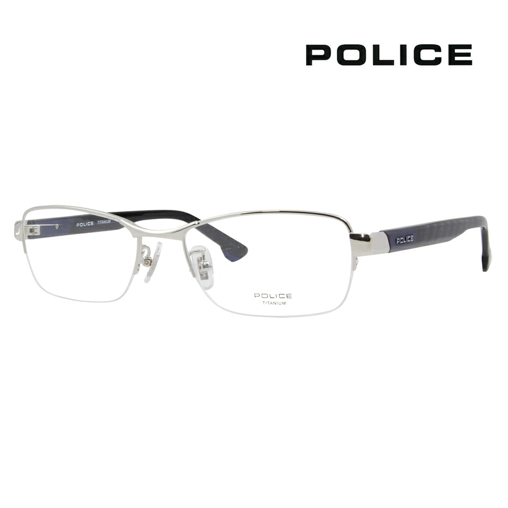 【正規品販売店】度なし1.55レンズ交換+0円 ポリス メガネ フレーム VPLB72J 0579 54 POLICE スクエア ナイロール 伊達眼鏡 メガネ｜What&rsquo;s up？-ワッツアップ-
