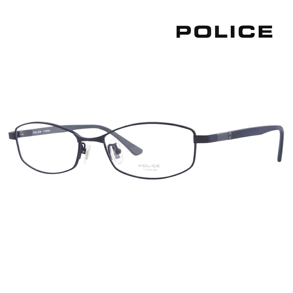 【正規品販売店】度なし1.55レンズ交換+0円 ポリス メガネ フレーム VPLG50J 0N34 52 POLICE 2023年モデル メンズ スクエア メタル フルリム チタニウム 伊達眼鏡 メガネ|What’s up?-ワッツアップ-