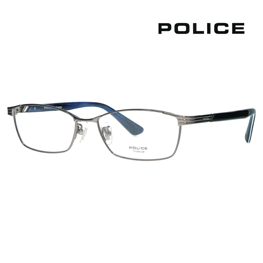【正規品販売店】度なし1.55レンズ交換+0円 ポリス メガネ サングラス VPLN73J 0568 54 POLICE メタル スクエア メンズ レディース 伊達眼鏡|What’s up?-ワッツアップ-