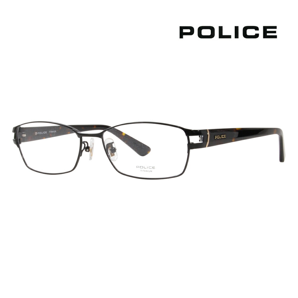 【正規品販売店】度なし1.55レンズ交換+0円 ポリス メガネ フレーム VPLA99J 0530 55 POLICE スクエア フルリム メタル チタン 伊達眼鏡 メガネ｜What&rsquo;s up？-ワッツアップ-