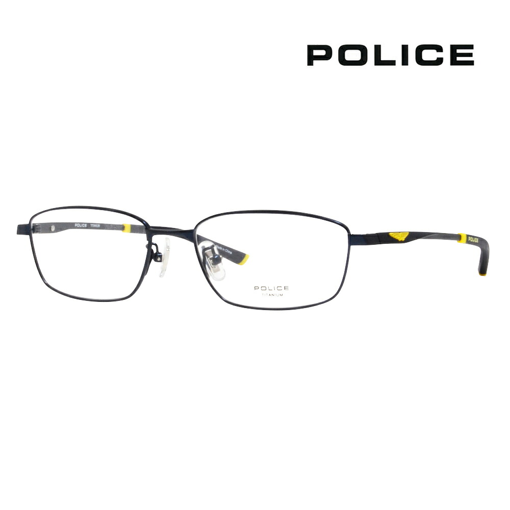 【正規品販売店】度なし1.55レンズ交換+0円 ポリス メガネ フレーム VPLE70J 0N37 53 POLICE スクエア フルリム メタル チタン メンズ 伊達眼鏡 メガネ｜What&rsquo;s up？-ワッツアップ-