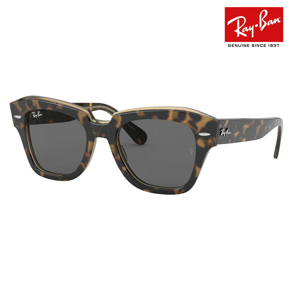 【正規品販売店】レイバン サングラス RB2186 1292B1 49 Ray-Ban レイバン純正レンズ対応 スクエア STATE STREET セル 伊達メガネ 眼鏡