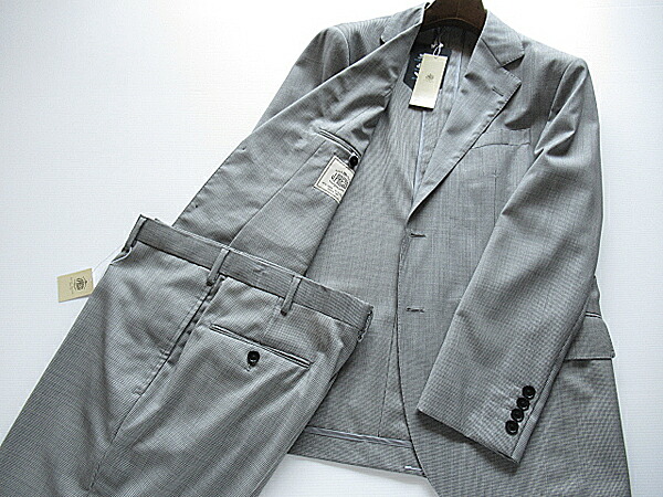 SALE オンワード樫山 春夏 J.プレス J.PRESS MOVING REDA ACTIVEスポーツツイスト メンズ ウールスーツマイクロ千鳥格子柄 グレー イタリア製生地｜up well 27,820円